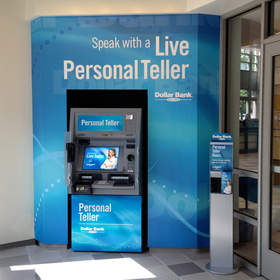 Bask in the warmth of a "live" personal teller.  Photo credit: Dollar Bank.